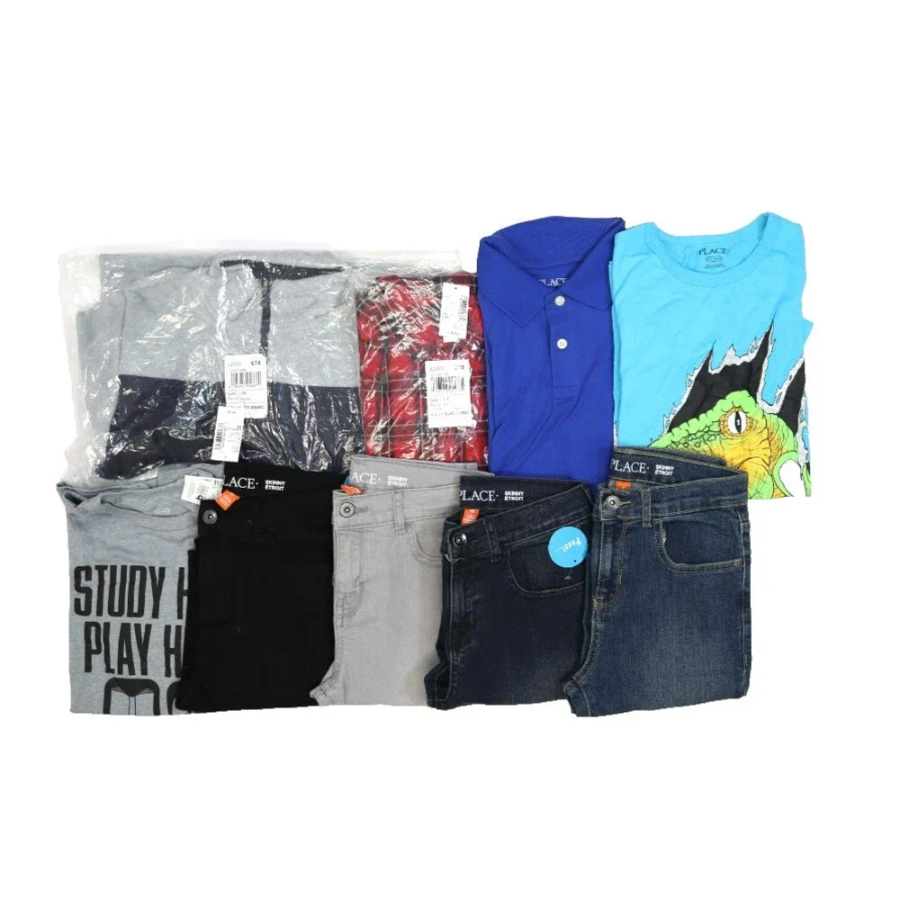 The Childrens Place Bulk Lot Of 9 Boys Size Large 10/12 Mix Season Tops Bottoms